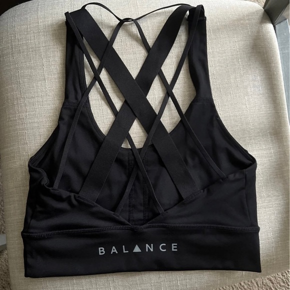 Balance Athletics Black Sports Bra, Size M - Picture 2 of 5